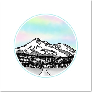 Mount Shasta Geometric Posters and Art